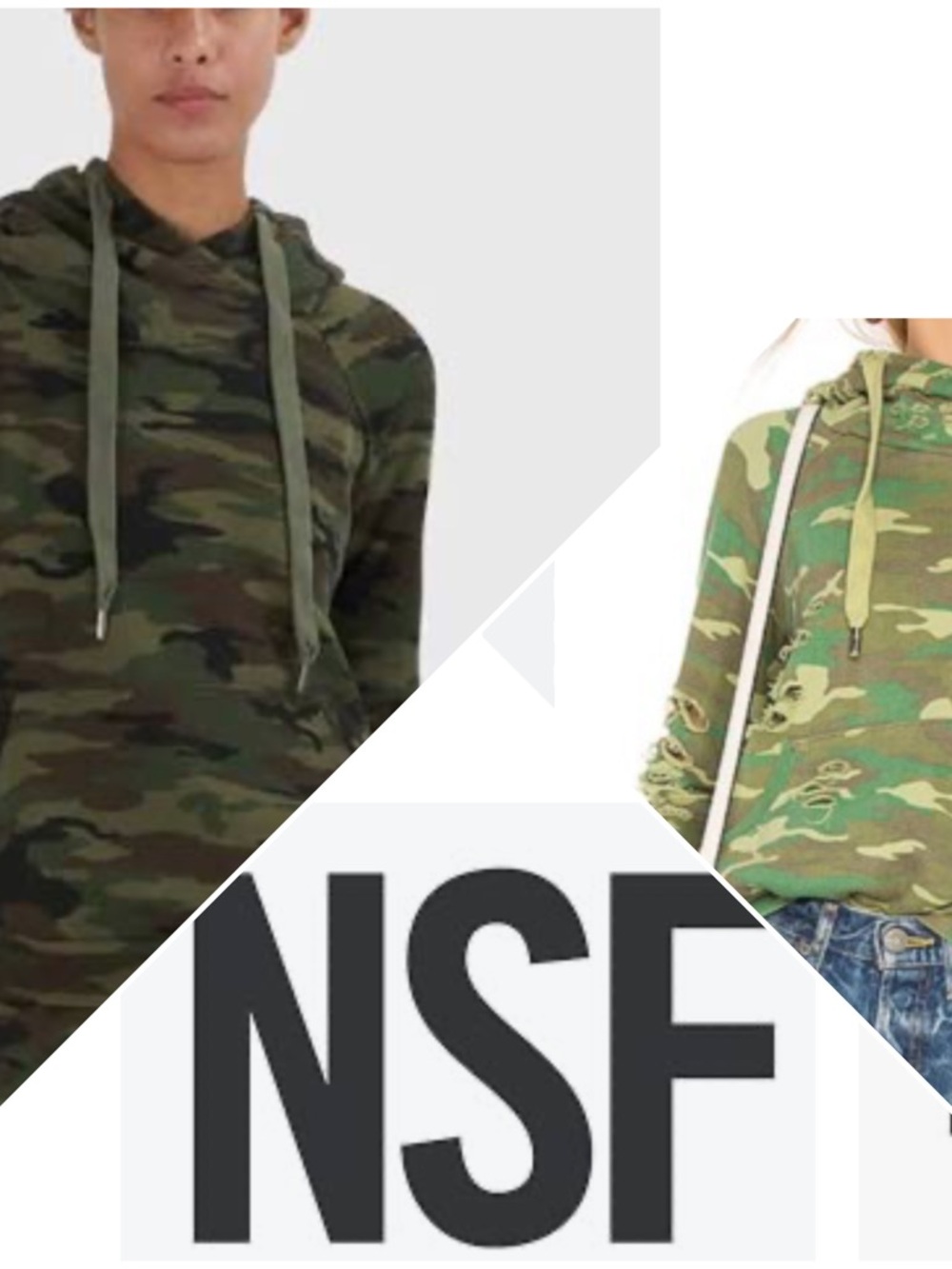 NSF | Lisse Destructed Camouflage Hooded Sweater